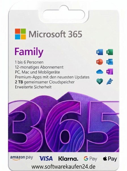 Microsoft Office 365 Family | pour PC/Mac/appareils mobiles