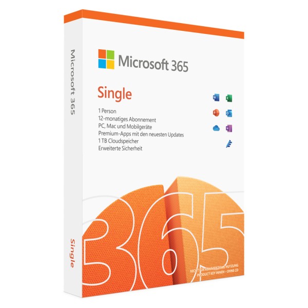 Microsoft Office 365 Single | pour PC/Mac/appareils mobiles