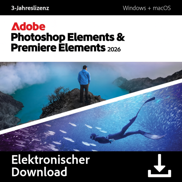 Adobe Photoshop & Premiere Elements 2025 | pour Windows / Mac