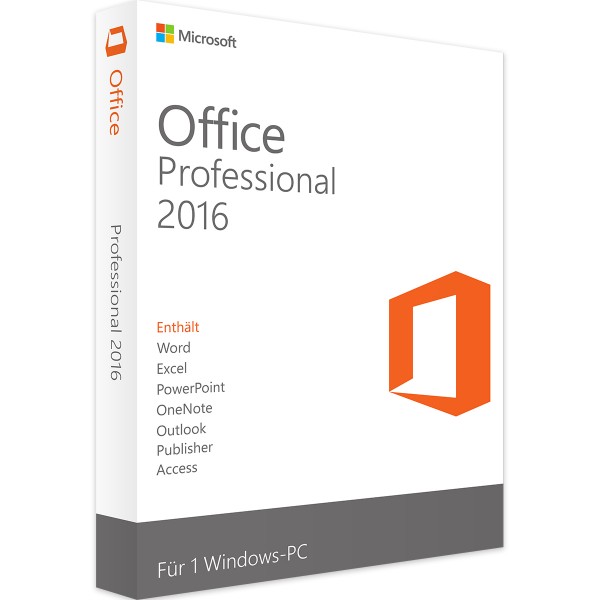 Microsoft Office 2016 Professionnel | pour Windows | ESD | Sofortdownload